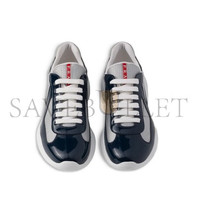 PRADA PATENT LEATHER AND TECHNICAL FABRIC PRADA AMERICA'S CUP SNEAKERS 4E3400